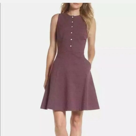 Gal Meets Glam Collection Meg Dot Jacquard Fitted Dress Sz 4 - Picture 1 of 7